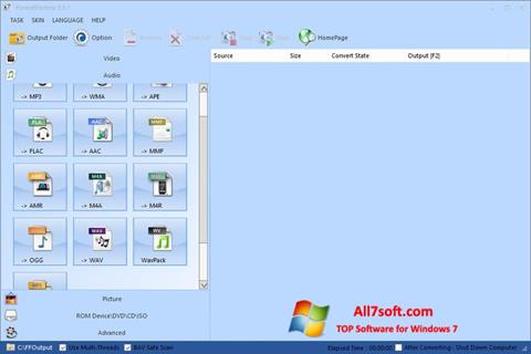Ekran görüntüsü Format Factory Windows 7